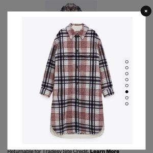 Zara plaid oversized coat